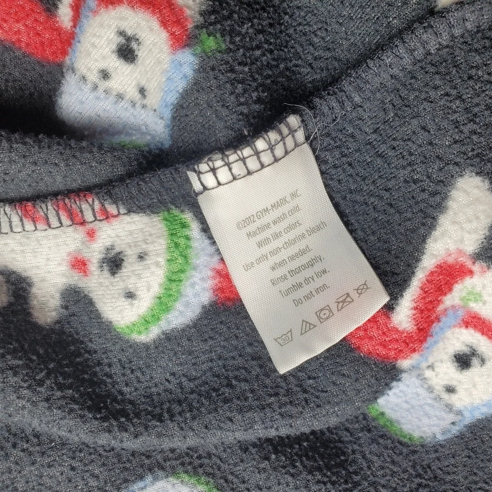 Gymboree 2Pc Black Fleece Winter Christmas Holiday Pajamas Pjs Size XS (3-4) Boy